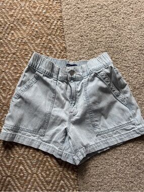 Gap Classic Striped Denim Shorts - Light Blue (XS)